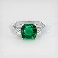 2.62 Ct. Emerald Ring, Platinum 950 1