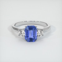 1.79 Ct. Blue Sapphire Ring, 14K White Gold 1