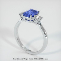 1.79 Ct. Blue Sapphire Ring, 14K White Gold 2