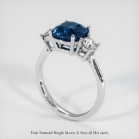 2.68 Ct. Sapphire Ring, 14K White Gold 2