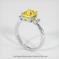 3.56 Ct. Sapphire Ring, 14K White Gold 2