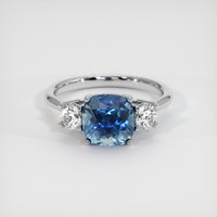 2.68 Ct. Sapphire Ring, 18K White Gold 1