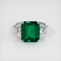 5.09 Ct. Emerald Ring, 18K White Gold 1