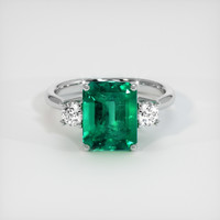 3.05 Ct. Emerald Ring, 18K White Gold 1
