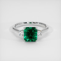 1.93 Ct. Emerald Ring, 18K White Gold 1