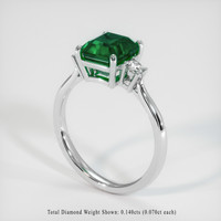 1.93 Ct. Emerald Ring, 18K White Gold 2