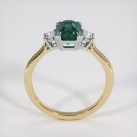 3.65 Ct. Bluish Green Sapphire Ring, 18K White & Yellow 3