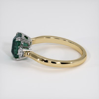3.65 Ct. Bluish Green Sapphire Ring, 18K White & Yellow 4