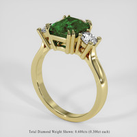 3.17 Ct. Green Sapphire Ring, 14K Yellow Gold 2