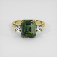6.30 Ct. Green Sapphire Ring, 14K Yellow Gold 1