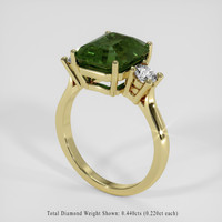 6.30 Ct. Green Sapphire Ring, 14K Yellow Gold 2