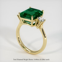 5.09 Ct. Emerald Ring, 18K Yellow Gold 2