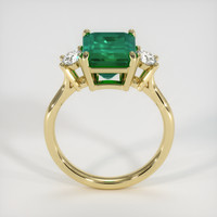 3.05 Ct. Emerald Ring, 18K Yellow Gold 3