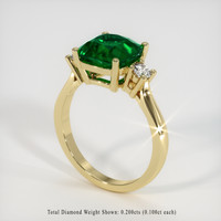 2.62 Ct. Emerald Ring, 18K Yellow Gold 2