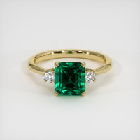 1.93 Ct. Emerald Ring, 18K Yellow Gold 1