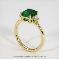 1.93 Ct. Emerald Ring, 18K Yellow Gold 2