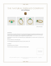 Emerald Ring 0.74 Ct. 18K Yellow Gold Appraisal