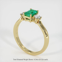 Emerald Ring 0.74 Ct. 18K Yellow Gold Preview