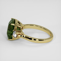 6.30 Ct. Green Sapphire Ring, 18K Yellow Gold 4