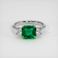 1.48 Ct. Emerald Ring, 18K Yellow & White 1