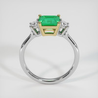 0.94 Ct. Emerald Ring, 18K Yellow & White 3
