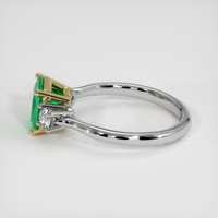 0.94 Ct. Emerald Ring, 18K Yellow & White 4