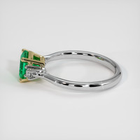 0.85 Ct. Emerald Ring, 18K Yellow & White 4