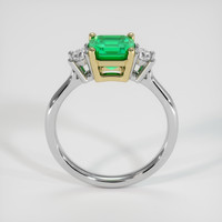 0.92 Ct. Emerald Ring, 18K Yellow & White 3