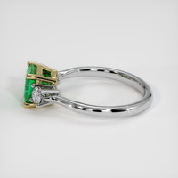 0.92 Ct. Emerald Ring, 18K Yellow & White 4