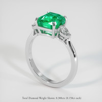 2.55 Ct. Emerald Ring, Platinum 950 2