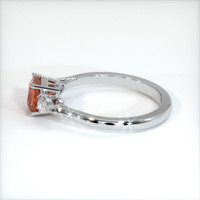 0.97 Ct. Orangish Brown Sapphire Ring, 10K White Gold 4