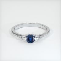 0.40 Ct. Sapphire Ring, 14K White Gold 1
