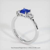 1.07 Ct. Sapphire Ring, 14K White Gold 2