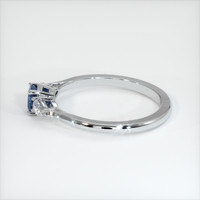 0.40 Ct. Sapphire Ring, 18K White Gold 4