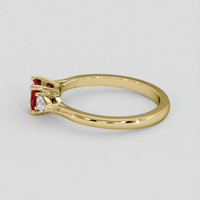 0.48 Ct. Purplish Red Ruby Ring, 18K Yellow Gold 4