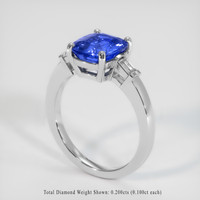 3.02 Ct. Blue Sapphire Ring, Platinum 950 2
