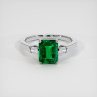 1.89 Ct. Emerald Ring, Platinum 950 1