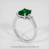 1.89 Ct. Emerald Ring, Platinum 950 2