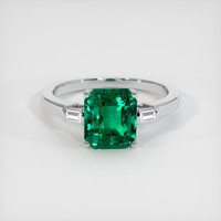 2.57 Ct. Emerald Ring, Platinum 950 1