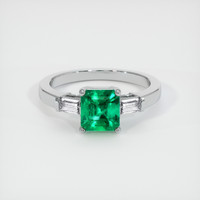 1.38 Ct. Emerald  Ring - Platinum 950
