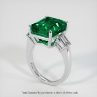9.21 Ct. Emerald Ring, Platinum 950 2