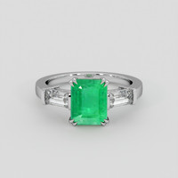 2.59 Ct. Emerald Ring, Platinum 950 1
