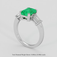 2.59 Ct. Emerald Ring, Platinum 950 2