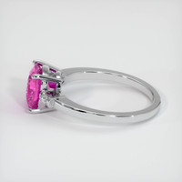 3.42 Ct. Pink Sapphire Ring, Platinum 950 4