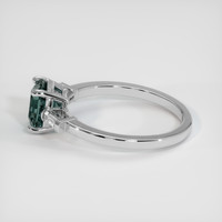 1.16 Ct. Greenish Blue Sapphire Ring, Platinum 950 4