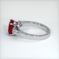 Three Stone Ruby Ring 2.52 Ct., 14K White Gold Preview