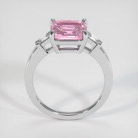 3.50 Ct. Pink Sapphire Ring, 14K White Gold 3