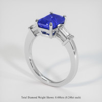 2.60 Ct. Sapphire Ring, 14K White Gold 2