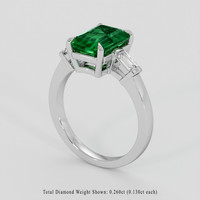 1.84 Ct. Emerald Ring, 18K White Gold 2
