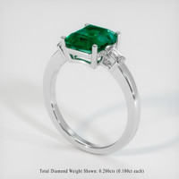 2.57 Ct. Emerald Ring, 18K White Gold 2